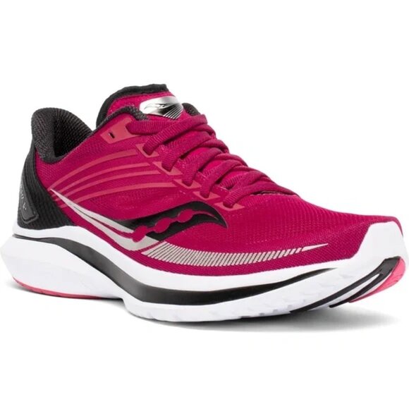SAUCONY Kinvara 12 Women's 10W Wide Running Shoes Cherry/Silver/Black S10619-55 - Picture 4 of 6